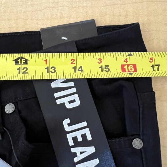 NWT VIP JEANS Womens Black Pants Size 15/16 Sculpting Boot Cut Stretch High Rise - Picture 7 of 10
